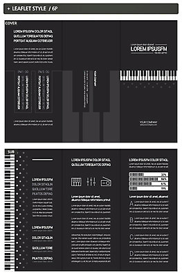 템플릿 표지디자인 표지 ZIP 내지 악기 음악 리플렛 3단접지 그래프 팜플렛 사람없음 물방울무늬 피아노건반 건반 건반악기 인디자인 INDD 이미지템플릿 무늬 문화예술 피아노 파일형식