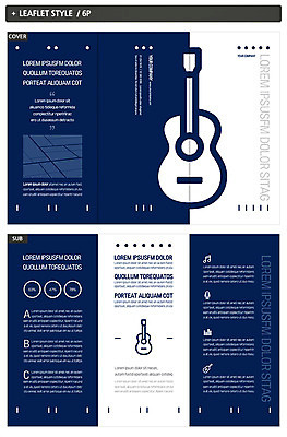 템플릿 표지디자인 표지 ZIP 내지 음악 리플렛 3단접지 팜플렛 사람없음 기타 인디자인 INDD 이미지템플릿 현악기 문화예술 파일형식