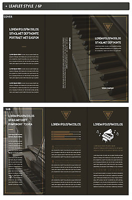 템플릿 표지디자인 표지 ZIP 내지 악기 음악 리플렛 3단접지 팜플렛 사람없음 피아노건반 건반 피아노 건반악기 인디자인 INDD 이미지템플릿 문화예술 파일형식