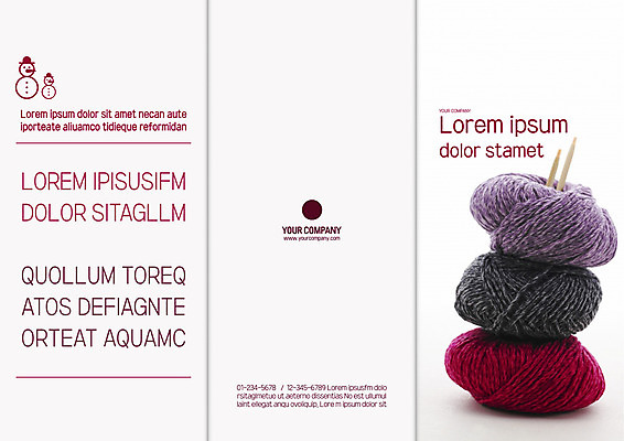 템플릿 표지디자인 북디자인 출판디자인 표지 리플렛 북커버 3단접지 눈사람 팜플렛 사람없음 뜨개질 털실 뜨개도구 이미지템플릿 AI파일 취미 도구 실 파일형식 벡터