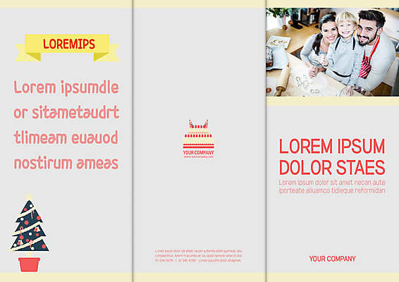 서양인 템플릿 표지디자인 북디자인 출판디자인 여자 표지 남자 어린이 리플렛 크리스마스 북커버 3단접지 가족 팜플렛 성인 세명 크리스마스트리 케이크 홈베이킹 이미지템플릿 AI파일 외국인 기념일 관계 디저트 사람 제빵 파일형식 벡터