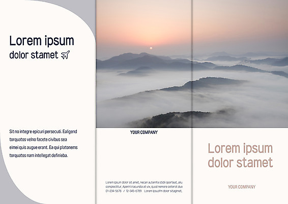 템플릿 표지디자인 북디자인 출판디자인 표지 리플렛 북커버 3단접지 자연현상 자연 산 팜플렛 사람없음 일출 노을 일몰 안개 이미지템플릿 AI파일 자연요소 날씨 생태계 파일형식 벡터