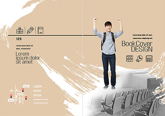 전신 PSD 템플릿 표지디자인 북디자인 출판디자인 교육 표지 남자 리플렛 대학생 북커버 의자 배낭 한명 서기 웃음 팜플렛 20대 성인 파이팅 한국인 대학교육 약도 이미지템플릿 1 학생 가구 지도 가방 모션 표정 사람 동양인 청년 파일형식