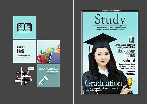 PSD 템플릿 표지디자인 북디자인 출판디자인 여자 교육 표지 리플렛 대학생 북커버 학사모 졸업 한명 팜플렛 상반신 20대 성인 책 숫자 연필 한국인 졸업가운 트로피 대학교육 약도 이미지템플릿 문자 모자_잡화 1 학생 지도 학용품 사람 동양인 청년 필기구 가운 상_우승 파일형식