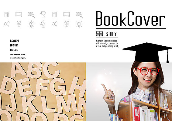 PSD 템플릿 표지디자인 북디자인 알파벳 출판디자인 여자 교육 표지 안경 리플렛 대학생 북커버 학사모 책장 한명 웃음 손짓 팜플렛 상반신 20대 성인 책 한국인 대학교육 이미지템플릿 모자_잡화 1 학생 영어 잡화 가구 졸업 모션 표정 사람 동양인 청년 파일형식