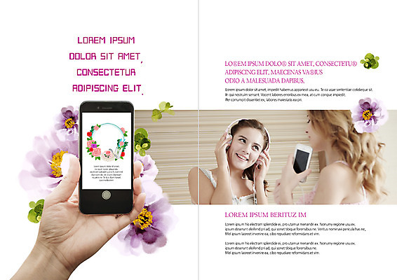 PSD 서양인 템플릿 표지디자인 북디자인 손 출판디자인 여자 꽃 내지 리플렛 북커버 웃음 팜플렛 상반신 20대 성인 두명 신체부위 스마트폰 헤드폰 음악감상 이미지템플릿 외국인 식물 음향기기 표정 사람 청년 핸드폰 스마트기기 감상 파일형식