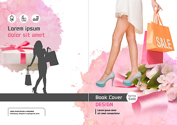 PSD 템플릿 표지디자인 북디자인 출판디자인 여자 표지 실루엣 리플렛 북커버 이벤트 팜플렛 성인 선물상자 쇼핑 쇼핑백 세일 다리 하이힐 이미지템플릿 구두 가방 촬영기법 선물 사람 신체부위 상자 여성화 파일형식