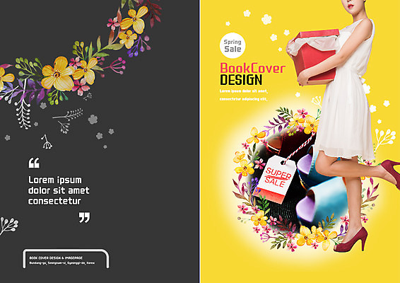 PSD 템플릿 표지디자인 북디자인 출판디자인 원피스 여자 표지 꽃 리플렛 북커버 한명 서기 이벤트 팜플렛 20대 성인 옆모습 선물상자 쇼핑 라벨 세일 하이힐 이미지템플릿 식물 1 옷 구두 뷰포인트 모션 프레임 선물 사람 청년 상자 여성화 파일형식