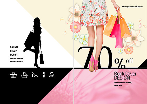 PSD 템플릿 표지디자인 북디자인 출판디자인 여자 표지 꽃 실루엣 리플렛 북커버 이벤트 팜플렛 성인 뒷모습 쇼핑 쇼핑백 다리 이미지템플릿 식물 뷰포인트 가방 촬영기법 사람 신체부위 파일형식