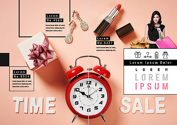 PSD 서양인 템플릿 표지디자인 북디자인 출판디자인 여자 내지 리플렛 북커버 한명 이벤트 팜플렛 상반신 20대 성인 선물상자 쇼핑 쇼핑백 세일 귀걸이 립스틱 자명종 이미지템플릿 외국인 1 시계 가방 장신구 선물 사람 청년 상자 화장품 알람 파일형식