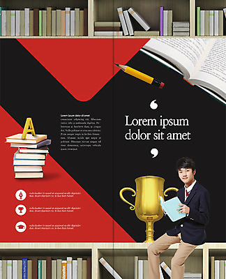 PSD 템플릿 학생 표지디자인 북디자인 출판디자인 교육 남자 교복 내지 리플렛 2단접지 북커버 청소년 책장 한명 앉기 팜플렛 10대 책 쌓기 한국인 트로피 청소년교육 이미지템플릿 1 옷 가구 모션 사람 동양인 상_우승 파일형식