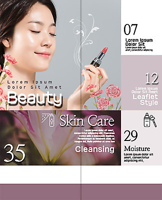 PSD 템플릿 우먼라이프 표지디자인 북디자인 출판디자인 여자 꽃 내지 리플렛 2단접지 북커버 한명 팜플렛 상반신 20대 성인 화장 뷰티 눈감음 한국인 립스틱 의료성형뷰티 이미지템플릿 식물 1 라이프스타일 모션 사람 동양인 청년 화장품 파일형식