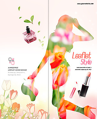 PSD 템플릿 우먼라이프 표지디자인 북디자인 출판디자인 여자 표지 실루엣 리플렛 2단접지 북커버 팜플렛 화장 뷰티 새싹 립스틱 튤립 향수 립글로스 이미지템플릿 식물 라이프스타일 꽃 촬영기법 사람 화장품 파일형식
