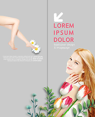 PSD 서양인 템플릿 우먼라이프 표지디자인 북디자인 출판디자인 여자 표지 리플렛 잎 2단접지 북커버 팜플렛 상반신 20대 성인 옆모습 뷰티 튤립 다리 이미지템플릿 외국인 식물 라이프스타일 꽃 뷰포인트 사람 청년 신체부위 파일형식