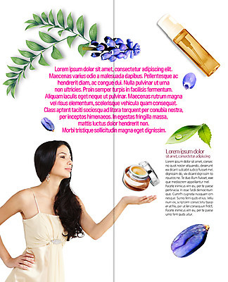 PSD 서양인 템플릿 우먼라이프 표지디자인 북디자인 출판디자인 드레스 여자 꽃 내지 리플렛 허리손 2단접지 북커버 나뭇잎 한명 팜플렛 상반신 20대 성인 뷰티 화장품 에센스 이미지템플릿 외국인 식물 1 라이프스타일 옷 포즈 잎 사람 청년 파일형식