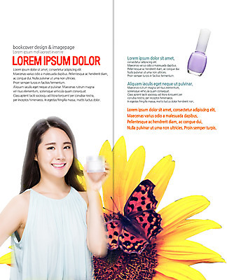 PSD 템플릿 우먼라이프 표지디자인 북디자인 출판디자인 여자 내지 리플렛 나비 2단접지 북커버 해바라기 한명 웃음 들기 팜플렛 상반신 20대 성인 뷰티 화장품 한국인 매니큐어 의료성형뷰티 이미지템플릿 1 라이프스타일 꽃 곤충 모션 표정 사람 동양인 청년 파일형식