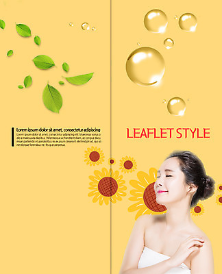 PSD 템플릿 우먼라이프 표지디자인 북디자인 출판디자인 여자 표지 리플렛 2단접지 북커버 나뭇잎 해바라기 한명 팜플렛 상반신 20대 성인 뷰티 눈감음 한국인 물방울 튜브탑 의료성형뷰티 이미지템플릿 1 라이프스타일 꽃 상의 잎 모션 사람 동양인 청년 파일형식