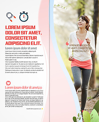 PSD 템플릿 표지디자인 북디자인 출판디자인 여자 남자 내지 리플렛 다이어트 2단접지 북커버 한명 웃음 팜플렛 20대 성인 운동복 달리기 운동 한국인 줄넘기 초시계 이미지템플릿 1 옷 시계 모션 표정 건강 사람 동양인 청년 파일형식