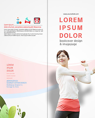 PSD 템플릿 표지디자인 북디자인 출판디자인 여자 표지 리플렛 다이어트 2단접지 북커버 한명 팜플렛 상반신 20대 성인 운동복 운동 스트레칭 아령 한국인 체중계 이미지템플릿 1 옷 건강 사람 동양인 청년 파일형식 인종