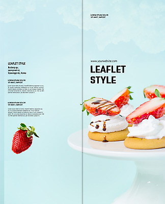 PSD 템플릿 접시 표지디자인 북디자인 출판디자인 표지 리플렛 2단접지 북커버 딸기 팜플렛 사람없음 쿠키 생크림 이미지템플릿 식기 과일 디저트 크림 파일형식