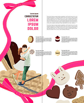 PSD 템플릿 표지디자인 북디자인 커플 출판디자인 여자 남자 리본 내지 리플렛 2단접지 북커버 포옹 화이트데이 키스 팜플렛 성인 두명 옆모습 쿠키 동물모양 와플 이미지템플릿 모양 동물 뷰포인트 관계 안기 데이이벤트 디저트 사람 애정표현 파일형식