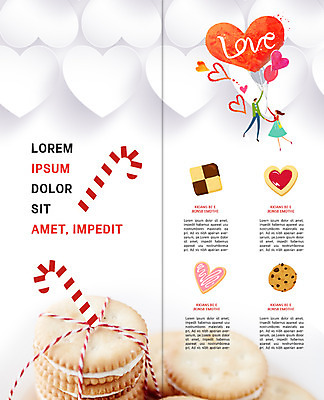 PSD 템플릿 표지디자인 북디자인 커플 출판디자인 여자 남자 내지 리플렛 2단접지 북커버 화이트데이 사탕 사랑 팜플렛 성인 두명 쿠키 하트 하트풍선 지팡이사탕 이미지템플릿 모양 감정 관계 데이이벤트 디저트 사람 풍선 파일형식