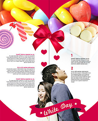 PSD 템플릿 표지디자인 북디자인 커플 출판디자인 여자 남자 리본 내지 리플렛 2단접지 북커버 화이트데이 막대사탕 사탕 팜플렛 상반신 20대 성인 두명 옆모습 눈감음 등맞대기 하트 일본인 젤리 마카롱 이미지템플릿 젤리빈 모양 외국인 뷰포인트 관계 모션 데이이벤트 디저트 사람 동양인 청년 파일형식
