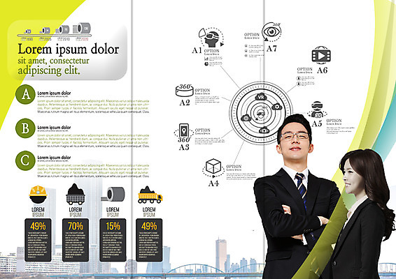 PSD 템플릿 표지디자인 북디자인 출판디자인 여자 남자 내지 리플렛 북커버 비즈니스 3단접지 빌딩 팜플렛 상반신 20대 성인 두명 팔짱 한국인 비즈니스맨 비즈니스우먼 가교 이미지템플릿 건축물 모션 사람 동양인 청년 건물 직장인 파일형식