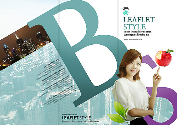 PSD 템플릿 표지디자인 북디자인 출판디자인 여자 표지 리플렛 북커버 비즈니스 3단접지 나뭇잎 한명 웃음 빌딩 팜플렛 상반신 20대 성인 한국인 가리킴 도시 비즈니스우먼 사과 야간 잇자국 이미지템플릿 자연요소 1 잎 과일 자국 표정 사람 동양인 손짓 청년 건물 직장인 파일형식