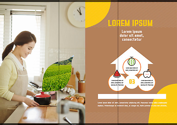 PSD 템플릿 표지디자인 북디자인 출판디자인 여자 내지 리플렛 잎 밭 북커버 3단접지 요리 한명 팜플렛 상반신 성인 옆모습 30대 한국인 냄비 주부 이미지템플릿 식물 1 뷰포인트 농업 사람 동양인 장년 솥 파일형식