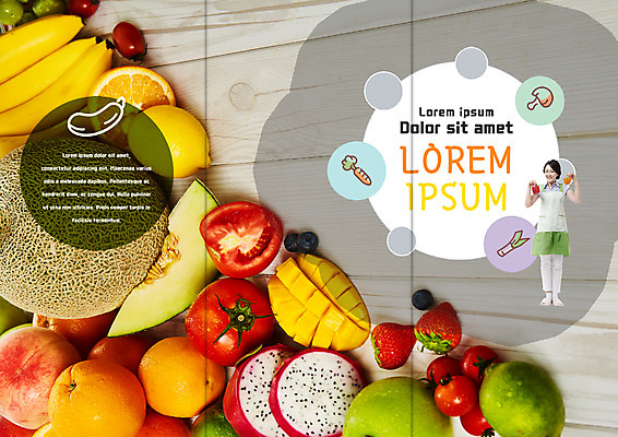 전신 PSD 템플릿 표지디자인 북디자인 출판디자인 여자 내지 리플렛 북커버 오렌지 3단접지 방울토마토 딸기 바나나 한명 서기 팜플렛 성인 30대 한국인 멜론 레몬 주부 망고 드레곤푸르츠 이미지템플릿 1 토마토 과일 모션 사람 동양인 장년 열대과일 파일형식