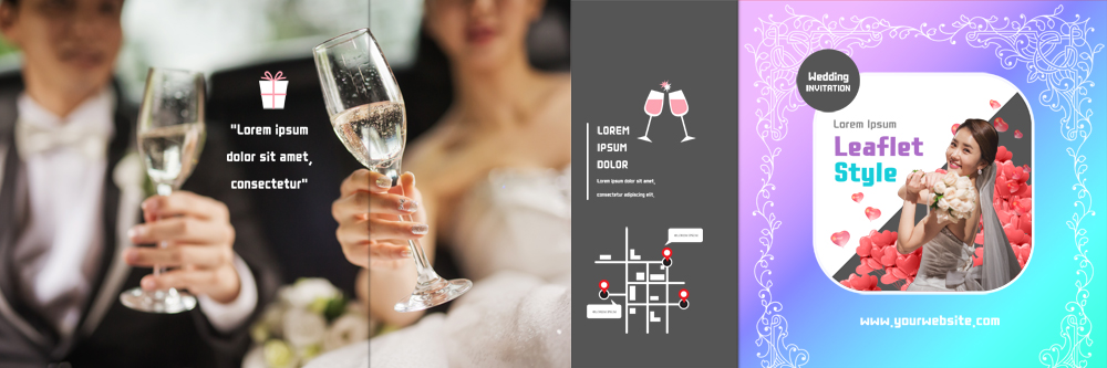 PSD 템플릿 표지디자인 북디자인 커플 출판디자인 여자 표지 남자 신부 리플렛 부케 신랑 결혼 와인잔 북커버 3단접지 팜플렛 20대 성인 세명 와인 한국인 하트 약도 이미지템플릿 모양 꽃다발 지도 술잔 관계 주류 사람 동양인 이벤트 청년 파일형식