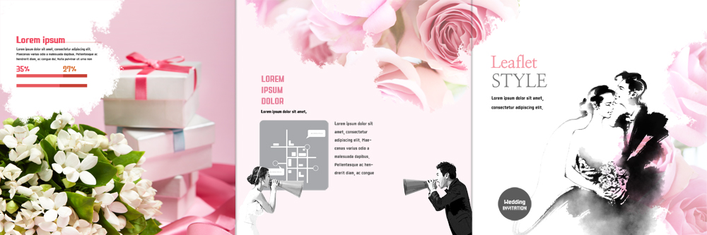 PSD 템플릿 표지디자인 북디자인 커플 출판디자인 여자 표지 남자 신부 리플렛 신랑 결혼 북커버 3단접지 팜플렛 여러명 성인 선물상자 장미 확성기 외침 한국인 약도 이미지템플릿 꽃 다수 지도 관계 선물 사람 동양인 이벤트 상자 소리 파일형식