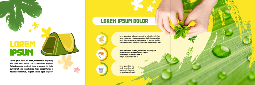 PSD 템플릿 표지디자인 북디자인 손 출판디자인 내지 리플렛 여행 북커버 3단접지 나뭇잎 텐트 팜플렛 신체부위 캠핑 물방울 이미지템플릿 잎 레저 캠핑도구 사람 파일형식