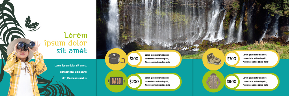 PSD 템플릿 표지디자인 북디자인 출판디자인 여자 내지 어린이 리플렛 여행 북커버 3단접지 한명 팜플렛 상반신 계곡 망원경 폭포 한국인 관찰 등산복 등산화 코펠 이미지템플릿 1 옷 신발 모션 자연 캠핑도구 사람 동양인 등산 등산용품 파일형식