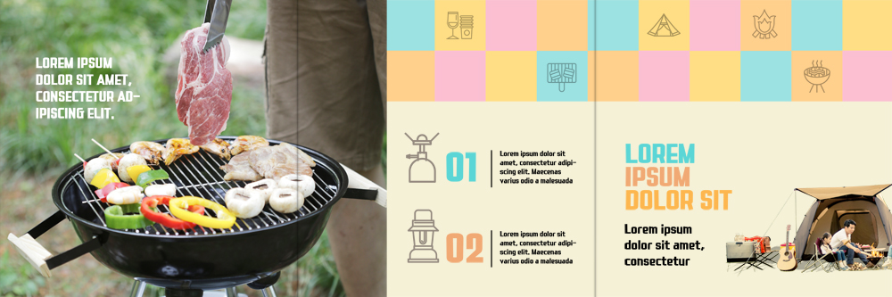 PSD 템플릿 표지디자인 북디자인 출판디자인 여자 남자 내지 어린이 음식 리플렛 북커버 3단접지 가족 피망 가족여행 집게 텐트 육류 팜플렛 성인 세명 버섯 캠핑 한국인 그릴 그릴구이 이미지템플릿 여행 채소 식재료 관계 주방용품 레저 캠핑도구 사람 동양인 구이 파일형식