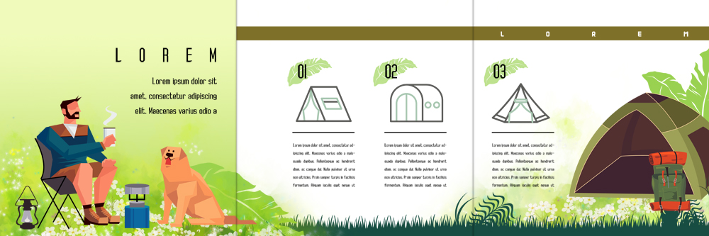PSD 템플릿 표지디자인 북디자인 출판디자인 남자 내지 커피 리플렛 여행 북커버 의자 3단접지 배낭 텐트 한명 앉기 팜플렛 성인 캠핑 개 이미지템플릿 1 음료 가구 가방 포유류 모션 레저 캠핑도구 사람 파일형식