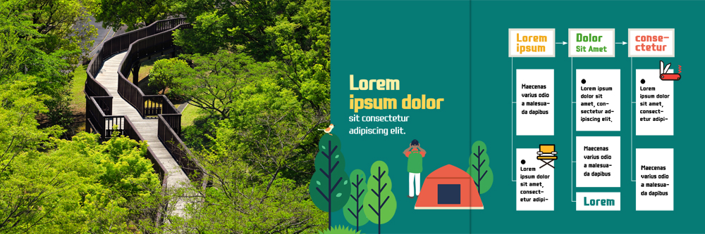 PSD 나무 템플릿 표지디자인 북디자인 출판디자인 남자 내지 리플렛 북커버 3단접지 텐트 한명 팜플렛 캠핑 숲 나무다리 이미지템플릿 식물 1 레저 캠핑도구 사람 다리_건축물 파일형식