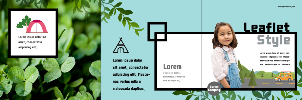 PSD 템플릿 표지디자인 북디자인 출판디자인 여자 표지 어린이 리플렛 여행 북커버 3단접지 텐트 한명 팜플렛 한국인 클로버 캠핑카 이미지템플릿 1 자동차 캠핑도구 사람 동양인 파일형식