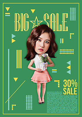 전신 PSD 템플릿 편집이미지 여자 꽃다발 한명 20대 성인 세일 한국인 전단 홍보물 빅세일 SD캐릭터 성인여자한명만 이미지편집 캐릭터 1 꽃 사람 동양인 청년 여자한명만 성인여자만 파일형식