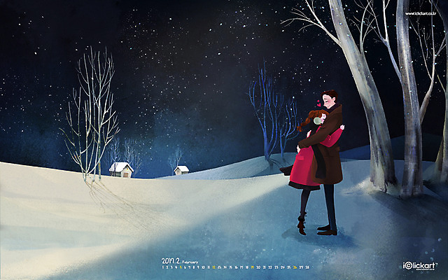 JPG 월페이퍼 바탕화면 2월 날짜 파일형식