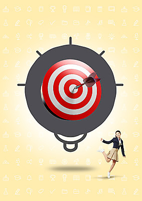 전신 PSD 편집 편집이미지 여자 교육 교복 청소년 한명 서기 한국인 과녁판 청소년교육 다트핀 이미지편집 1 옷 모션 사람 동양인 다트 파일형식