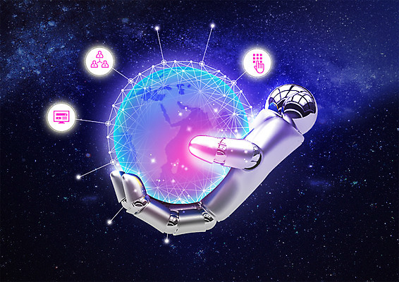 PSD 편집 편집이미지 손 비즈니스 정보기술 사람없음 지구본 우주 글로벌비즈니스 로봇 로봇산업 로봇팔 4차산업 이미지편집 산업 기술 신체부위 글로벌 파일형식