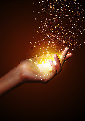 PSD 편집 편집이미지 손 신체부위 빛 반짝임 이미지편집 모션 사람 파일형식