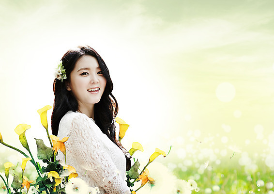 PSD 편집 편집이미지 여자 꽃 한명 웃음 상반신 20대 성인 옆모습 봄 한국인 민들레홀씨 이미지편집 식물 1 계절 뷰포인트 표정 사람 동양인 청년 민들레 파일형식