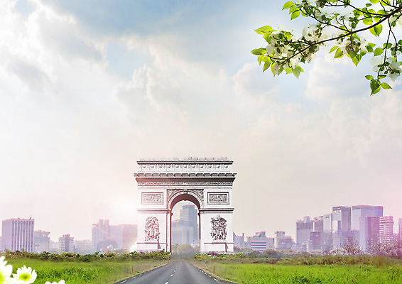 PSD 구름 편집 편집이미지 꽃 도로 여행 하늘 나뭇잎 빌딩 사람없음 관광지 나뭇가지 개선문 이미지편집 자연요소 나무 식물 길 잎 교통시설 건물 파일형식