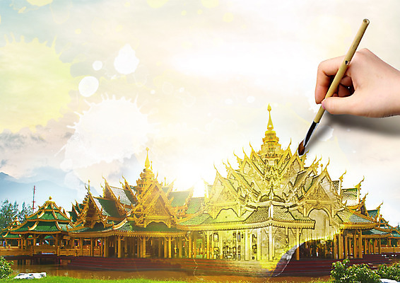 PSD 편집 편집이미지 건축물 손 해외여행 여행 신체부위 동양건축 붓 스케치 이미지편집 해외 건축 미술 사람 파일형식 동양