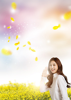 PSD 편집 편집이미지 여자 꽃잎 꽃밭 한명 웃음 상반신 20대 성인 외침 봄 한국인 유채 낙화 이미지편집 1 계절 꽃 표정 사람 동양인 청년 소리 파일형식