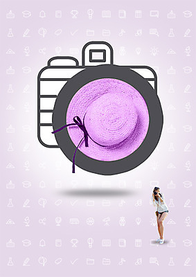 전신 PSD 서양인 편집 편집이미지 모자 여자 여행 한명 서기 성인 카메라 사진촬영 이미지편집 외국인 1 잡화 모션 사람 전자제품 촬영 파일형식