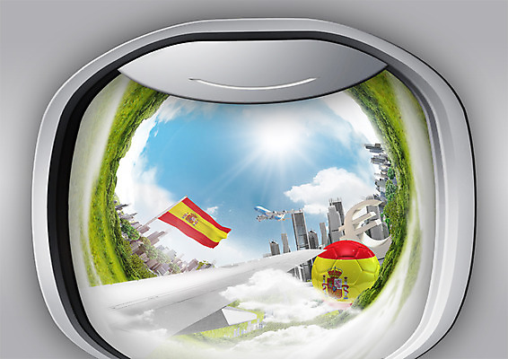 PSD 구름 편집 편집이미지 해외여행 축구공 창문 하늘 비행기 빌딩 사람없음 관광지 유로 스페인 비행기날개 스페인국기 이미지편집 자연요소 해외 유럽 여행 돈 공 축구용품 항공교통 대중교통 건물 국기 파일형식